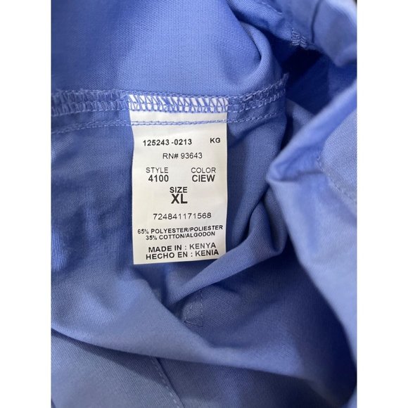 Cherokee Workwear Scrub Pants Unisex Fit Size XL Blue Ciew Drawstring NWT - Picture 10 of 10